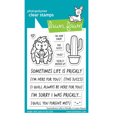 Lawn Fawn Szilikonbélyegző LF3355 - sometimes life is prickly - Clear Stamps (1 csomag) bélyegző