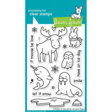 Lawn Fawn Szilikonbélyegző LF708, Clear Stamps / Critters In The Arctic (1 db) bélyegző