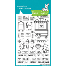 Lawn Fawn Treat Cart Szilikonbélyegző LF3408 Clear Stamps (1 csomag) bélyegző