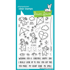 Lawn Fawn Whoosh, Kites! Szilikonbélyegző LF3417 Clear Stamps (1 csomag) bélyegző