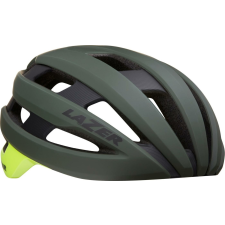 Lazer fejvédő sphere sötét zöld és neon sárga s kerékpáros kerékpáros sisak