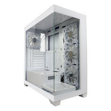 LC POWER 715W Seamless Pale X Tempered Glass White (LC-715W-ON) számítógép ház