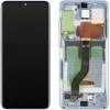  LCD Kijelző Modul Samsung Galaxy S20+ 5G G986 / S20+ G985 készülékhez, kamera nélkül, Cloud Blue