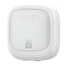 LDNIO A2512Q 2xUSB-A hálózati töltő 18W + Lightning kábel fehér mobiltelefon kellék