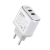 LDNIO A2528M hálózati töltő 2 Type-C aljzat (5V / 3A, 35W, PD gyorstöltés támogatás + lightning 8pin kábel) FEHÉR Apple IPAD mini, Apple IPAD mini 4, Apple iPod touch 5, Apple IPAD, Apple IP