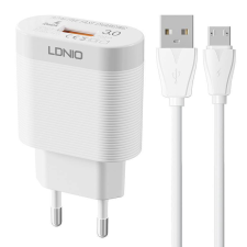 LDNIO Fali töltő LDNIO A303Q USB 18W + MicroUSB kábel mobiltelefon kellék
