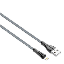 LDNIO LS461 USB-A - Lightning kábel LED fénnyel 1m fekete (5905316143425) (LS461 lightning) kábel és adapter