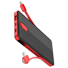 LDNIO PL1013 3in1 Powerbank 10000mAh fekete-piros power bank