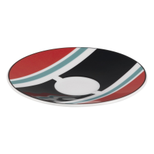 LE COQ Porcelaine LE COQ Geometrikos Mokka csészealj, ø: 115 mm, piros konyhai eszköz