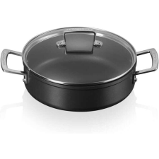 Le Creuset Le Creuset Tapadásmentes mély serpenyő üvegtetővel 28cm - Fekete edény