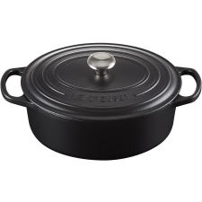 Le Creuset Signature 27cm Öntöttvas Főzőedény 4.1L - Fekete edény