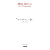  Le Séminaire - Vérité et sujet – Alain Badiou