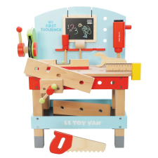 Le Toy Van Wooden Tool Bench autópálya és játékautó