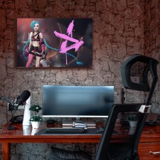 League of Legends | Jinx - Vászonkép grafika, keretezett kép