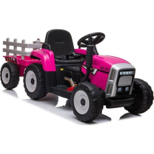 LEAN CARS Akkumulátoros Vontató Pótkocsival XMX611 Rózsaszínű (7634) elektromos járgány