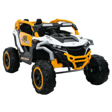 LEAN CARS M3 sárga-fehér akkumulátoros terepjáró elektromos járgány