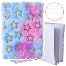 lean Plüss jegyzetfüzet vonalas, arany csillagokkal, pasztell színben, A5, 80 lap – 21655 (21655) füzet