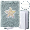 lean Plüss jegyzetfüzet, vonalas, fényes, csillag alakú, szürke, A6, 80 lap– 21673 (21673)