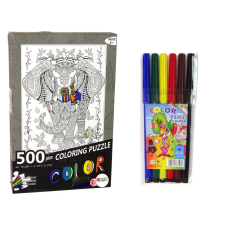 Lean Toys 14154 Elefánt, színezhető, 500 darabos puzzle, kirakós