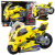 Lean Toys 2-in-1 DIY Workshop Lights Sounds Smoke Motorcycle Yellow 43cm