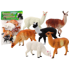 Lean Toys Alpaca Llama Farm Szett Figurák készlet 6 db. Keverék játékfigura