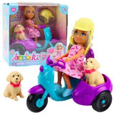 Lean Toys Ankiki mini baba háromkerekű robogó kutyakészleten baba