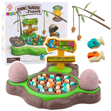 Lean Toys Arcade játék Dinoszaurusz horgászat mágneses botok Hangok oktatójáték