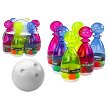 Lean Toys Bowling készlet 6 db átlátszó színes bowlingcsapból oktatójáték