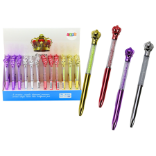 Lean Toys Crown Golyóstoll Diamonds Blue Utántöltő 0,7mm Mix toll