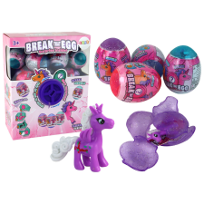 Lean Toys Csillámos tojás, unikornis, színes kagyló, 12 db. játékfigura
