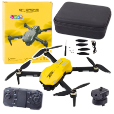 Lean Toys D11 Drone távirányító HD kamera WIFI kézmozdulatokkal irányított távirányító sárga távirányítós modell