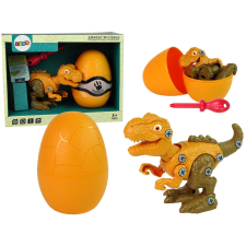 Lean Toys Dinosaur Tyrannosaurus Rex készlet Egg DIY csavarhúzóval, narancs játékfigura