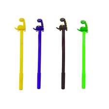 Lean Toys Dinoszaurusz toll fekete kupak utántöltő keverék barna sárga 0,5 mm kreatív és készségfejlesztő