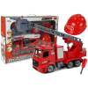Lean Toys DIY Firetruck 2 az 1-ben készlet Kivehető emelők Csavarhúzó Hang Fényeffektusok Sisak