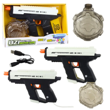 Lean Toys Elektromos vízpisztoly Automata 10m Fekete Fehér 800ml katonásdi
