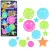 Lean Toys Fluoreszkáló világító falmatricák Smiley Faces Stars Colorful 10 db.