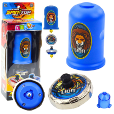 Lean Toys Flying Disk Lion Spinner Launcher Set Kék oktatójáték