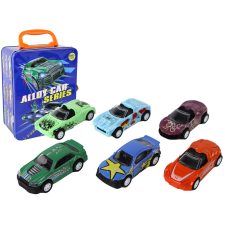 Lean Toys Gépjárműkészlet súrlódó hajtással fémházban autópálya és játékautó