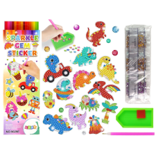 Lean Toys Gyémánt hímző matrica készlet Dinosaurs Mosaic kreatív és készségfejlesztő