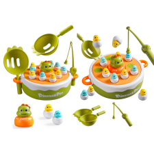 Lean Toys Játék Dinoszaurusz horgászbotok Kiegészítők Fa zöld oktatójáték