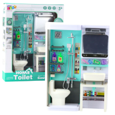 Lean Toys Játék Fürdőszoba Zuhanyzó Mosogató WC Fények Hangok Tartozékok konyhakészlet