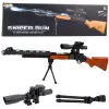 Lean Toys Játék mesterlövész puska AK-528 irányzék háromlábú lámpák hangjai