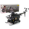 Lean Toys Katonai helikopter Wings Lights akkumulátorral működik