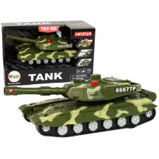 Lean Toys Katonai tank súrlódású meghajtó hangfény autópálya és játékautó