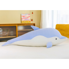 Lean Toys Kék delfin plüss kabalafigura 30 cm plüssfigura