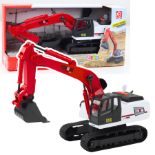 Lean Toys Lánctalpas kotró mozgatható kanalas, 360°-os forgófülke 1:14 autópálya és játékautó