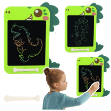 Lean Toys Marker Rajztábla Író LCD Dinosaur Stylus Green kreatív és készségfejlesztő