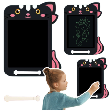 Lean Toys Marker Rajztábla Író LCD Stylus Cat Black kreatív és készségfejlesztő