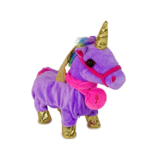 Lean Toys Mascot Horse interaktív unikornis lila arany szárnyak plüssfigura