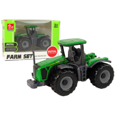Lean Toys Mezőgazdasági jármű traktor Zöld traktor autópálya és játékautó